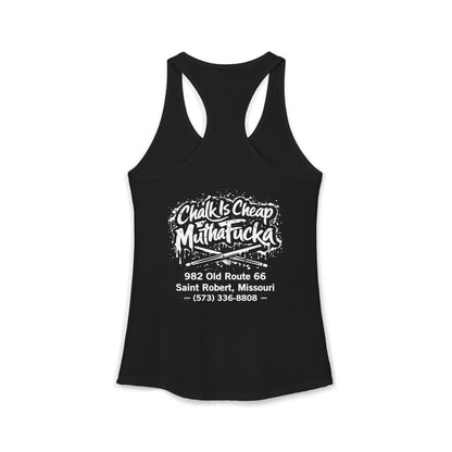 Women's Ideal Racerback Tank - Chalk is Cheap