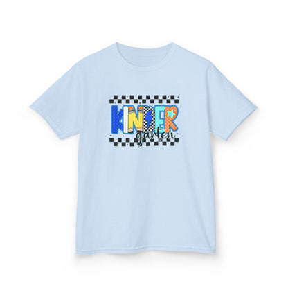 Youth Tee - "KinderGarden Grade" Colorful Checkerboard Back-to-School Shirt