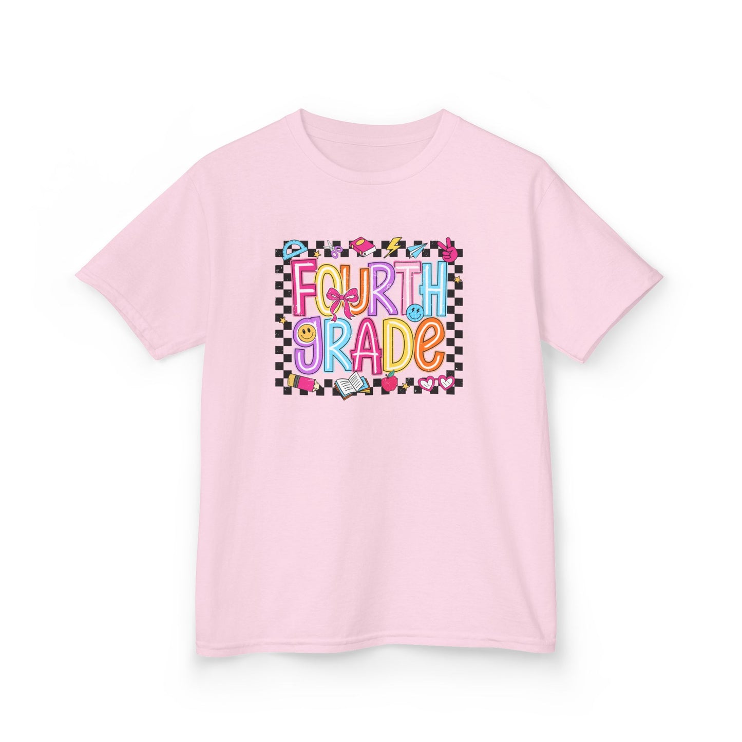 Girls - Fourth Grade Kids T‑Shirt - Colorful Back-to-School Tee