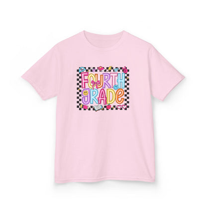 Girls - Fourth Grade Kids T‑Shirt - Colorful Back-to-School Tee
