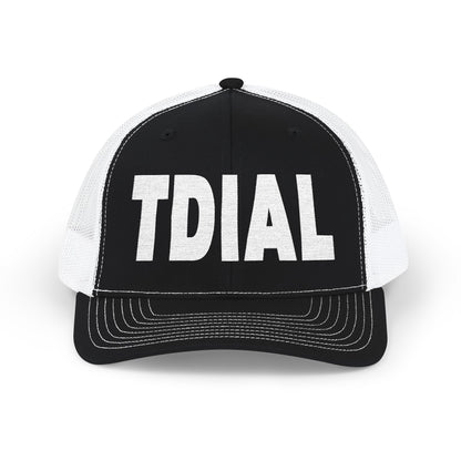TDIAL Black and White Trucker Cap