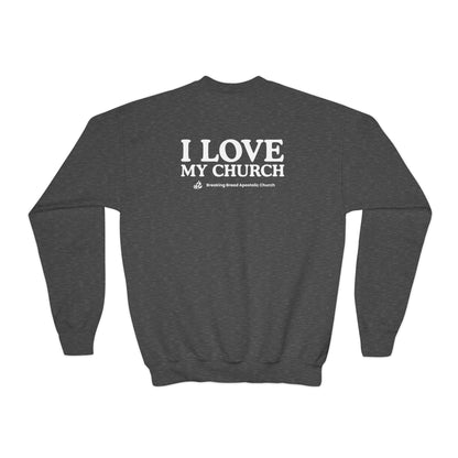 YOUTH - Basic Sweatshirt - I Love My Church - BBA