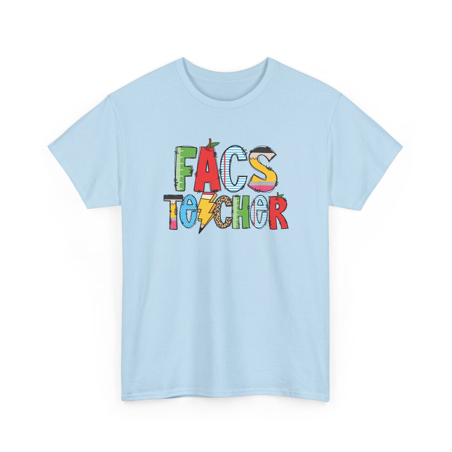 FACS Teacher Colorblock T-Shirt- Fun School Staff Gift