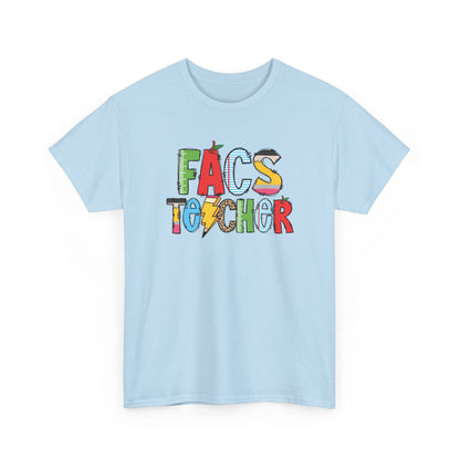 FACS Teacher Colorblock T-Shirt- Fun School Staff Gift