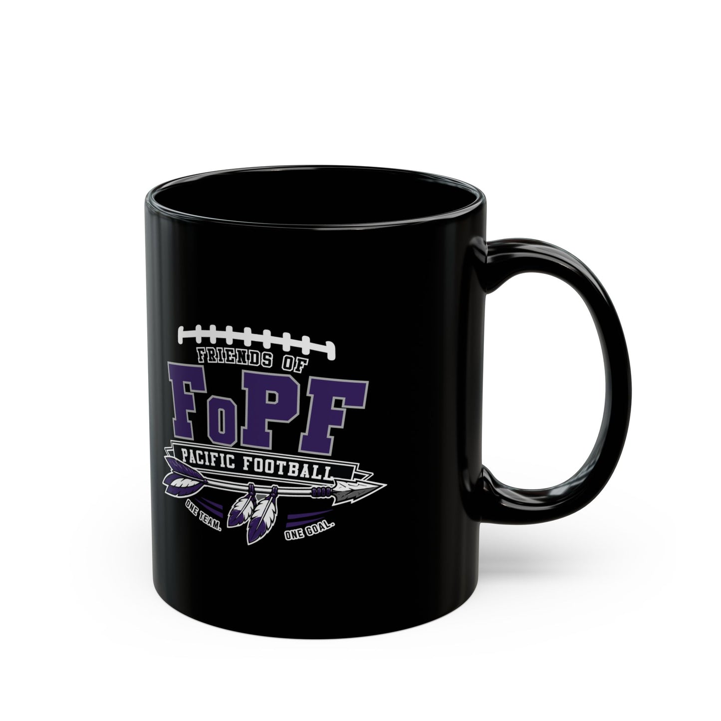 11oz Black Mug - Volunteer Driven - Friends of Pacific Football
