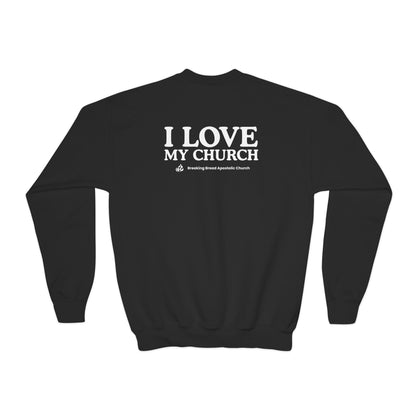 YOUTH - Basic Sweatshirt - I Love My Church - BBA