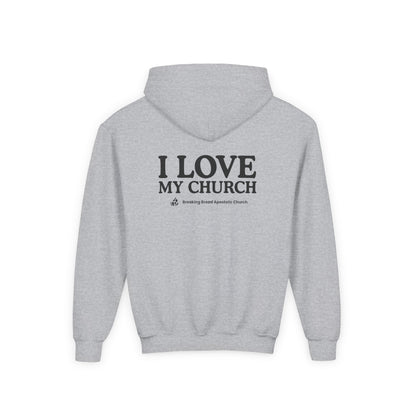 YOUTH - Basic Hoodie - I Love My Church - BBA