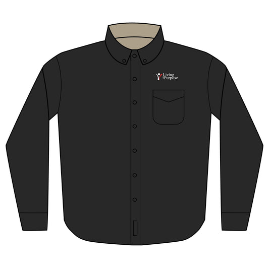 Adult - Embroidered Long Sleeve Button-Up Shirt - Living with Purpose