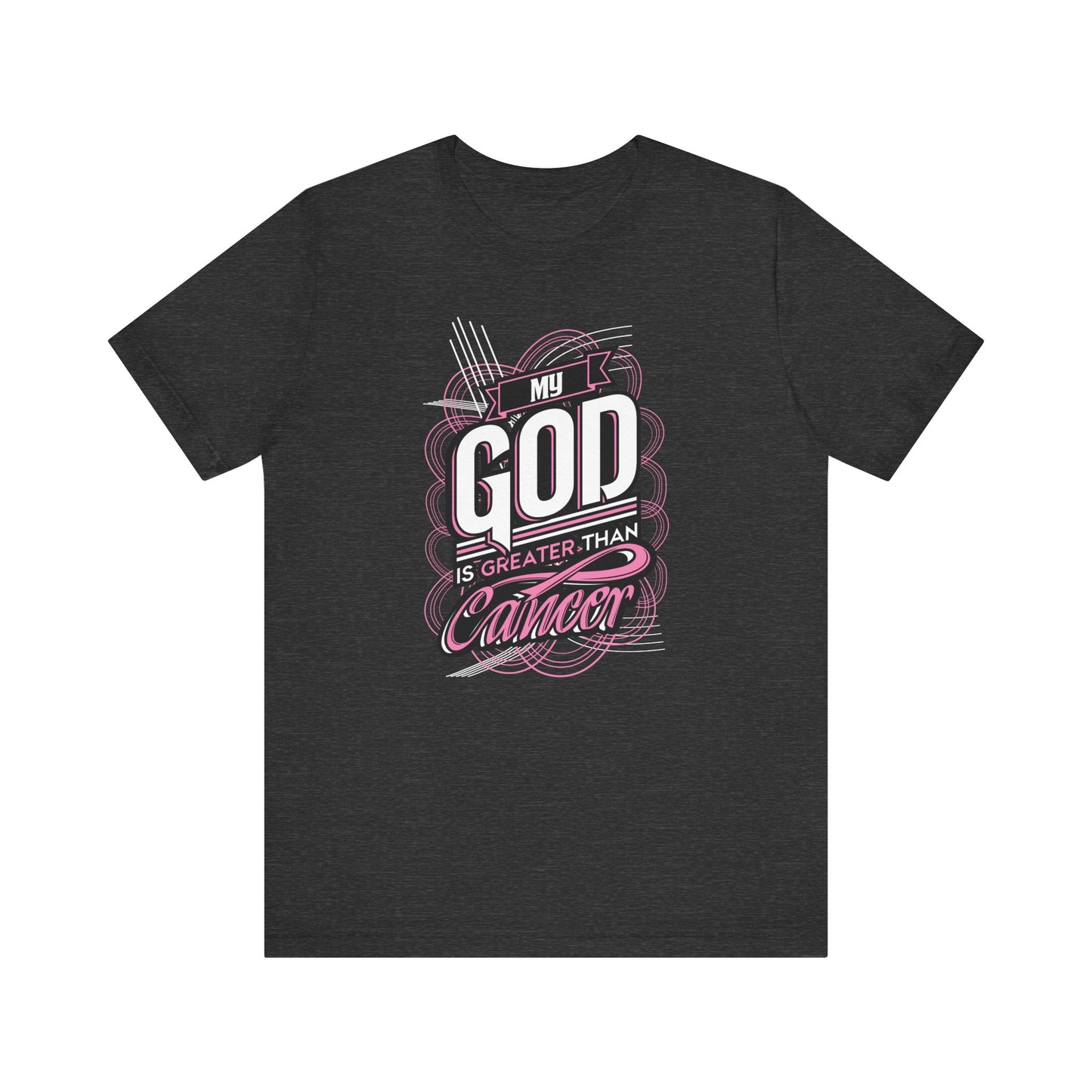 God is Greater than Cancer MAN UP - Premium Short Sleeve T-Shirt