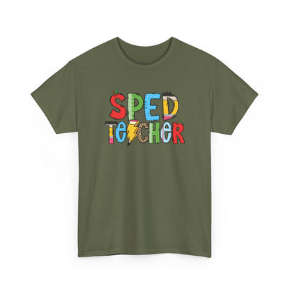 Sped Teacher Colorblock T-Shirt- Fun School Staff Gift