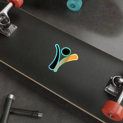 Holographic Die-Cut Sticker - Living with Purpose
