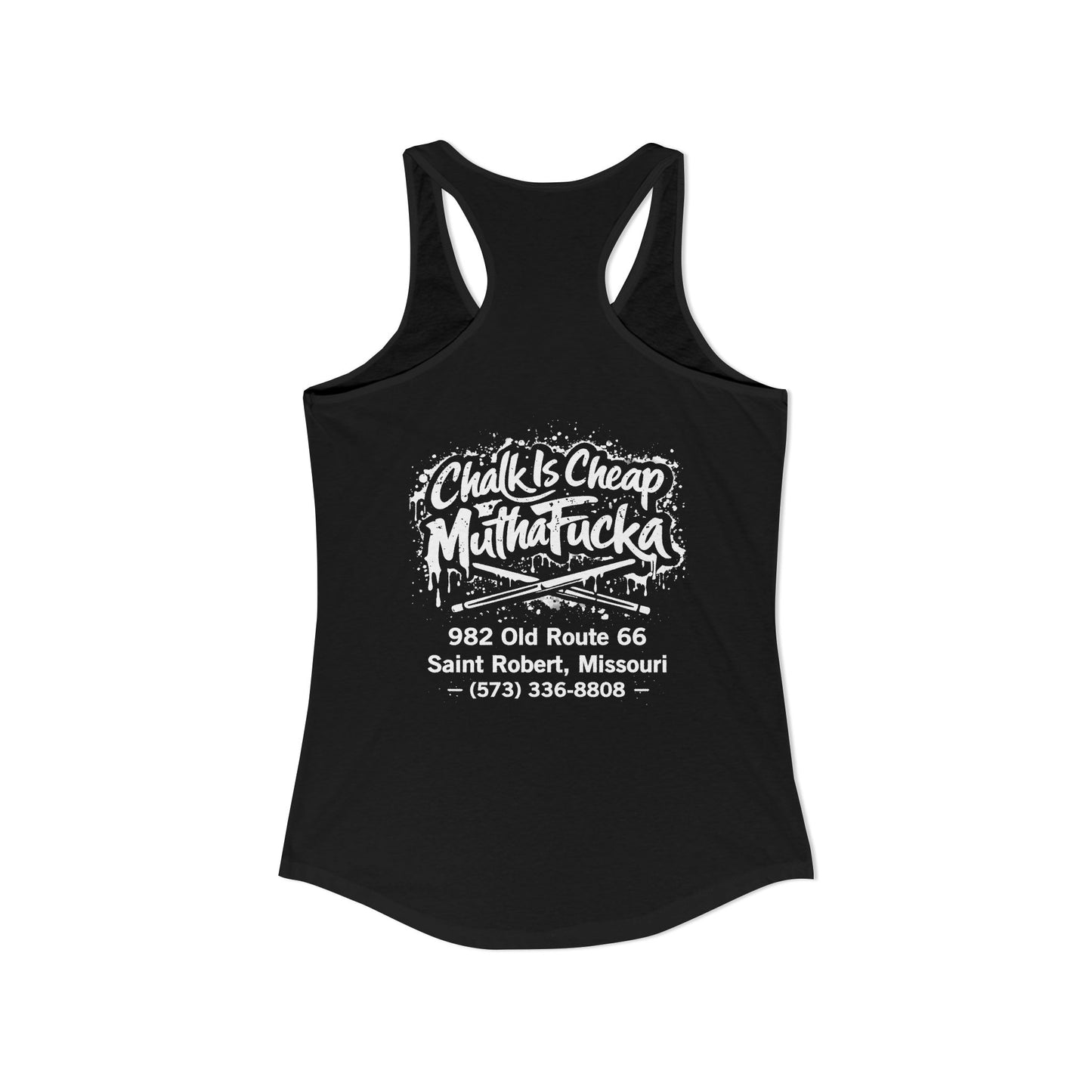 Women's Ideal Racerback Tank - Chalk is Cheap