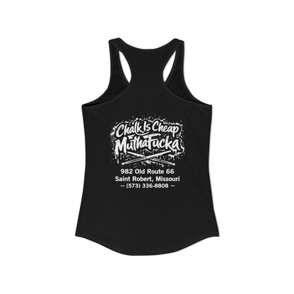 Women's Ideal Racerback Tank - Chalk is Cheap
