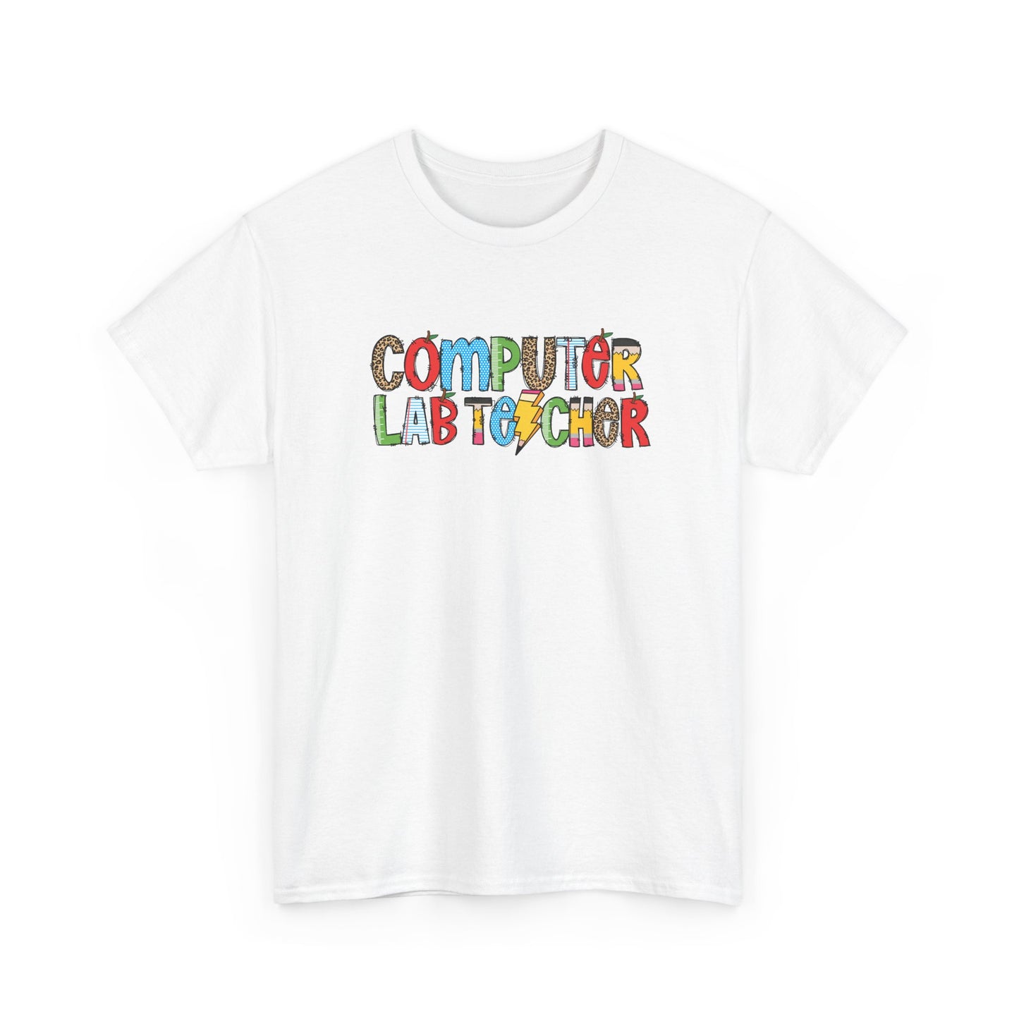 Computer Lab Teacher Colorblock T-Shirt- Fun School Staff Gift
