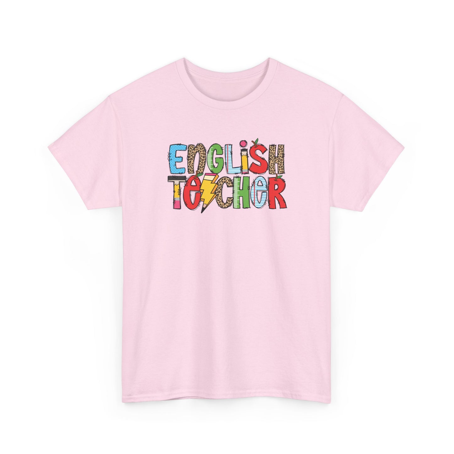English Teacher Colorblock T-Shirt- Fun School Staff Gift