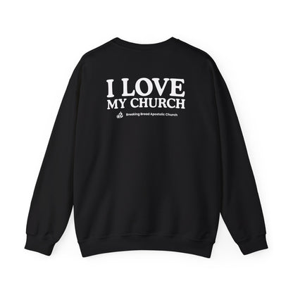 ADULT - Basic Sweatshirt -  I Love My Church - BBA