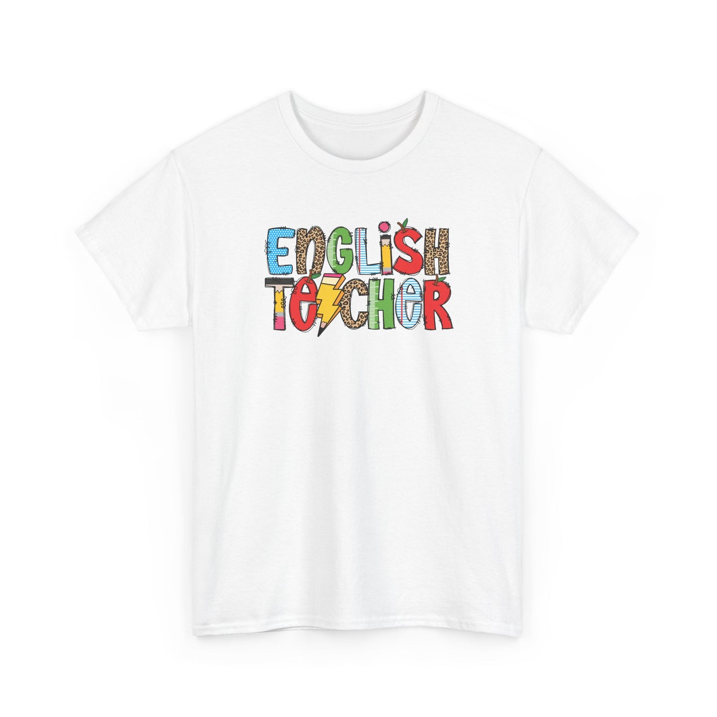 English Teacher Colorblock T-Shirt- Fun School Staff Gift