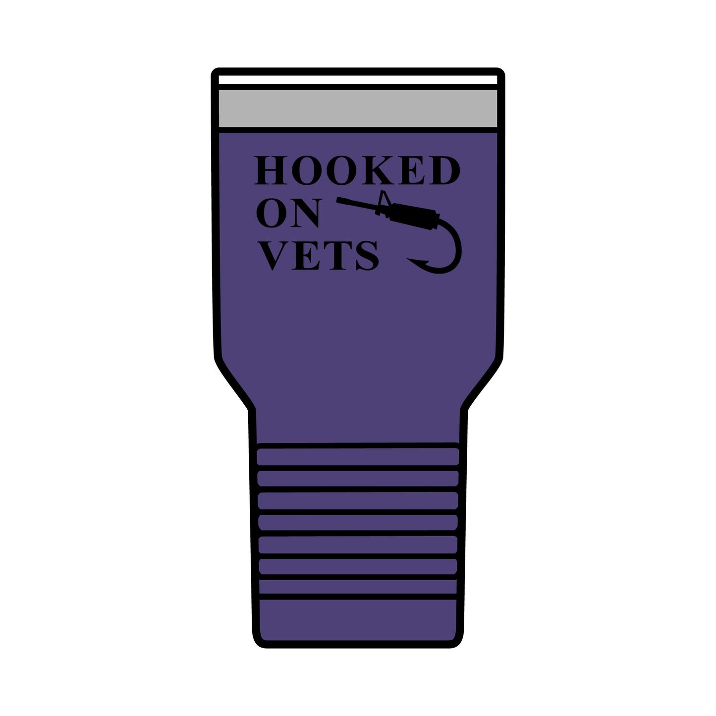 HOOKED ON VETS - 30oz Insulated Tumbler