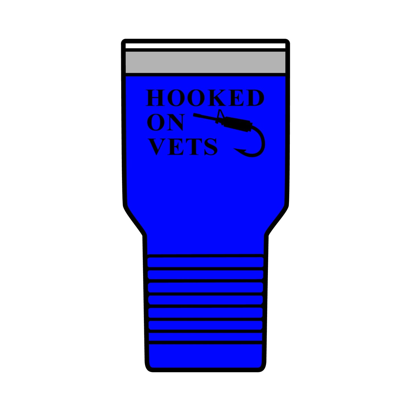 HOOKED ON VETS - 30oz Insulated Tumbler