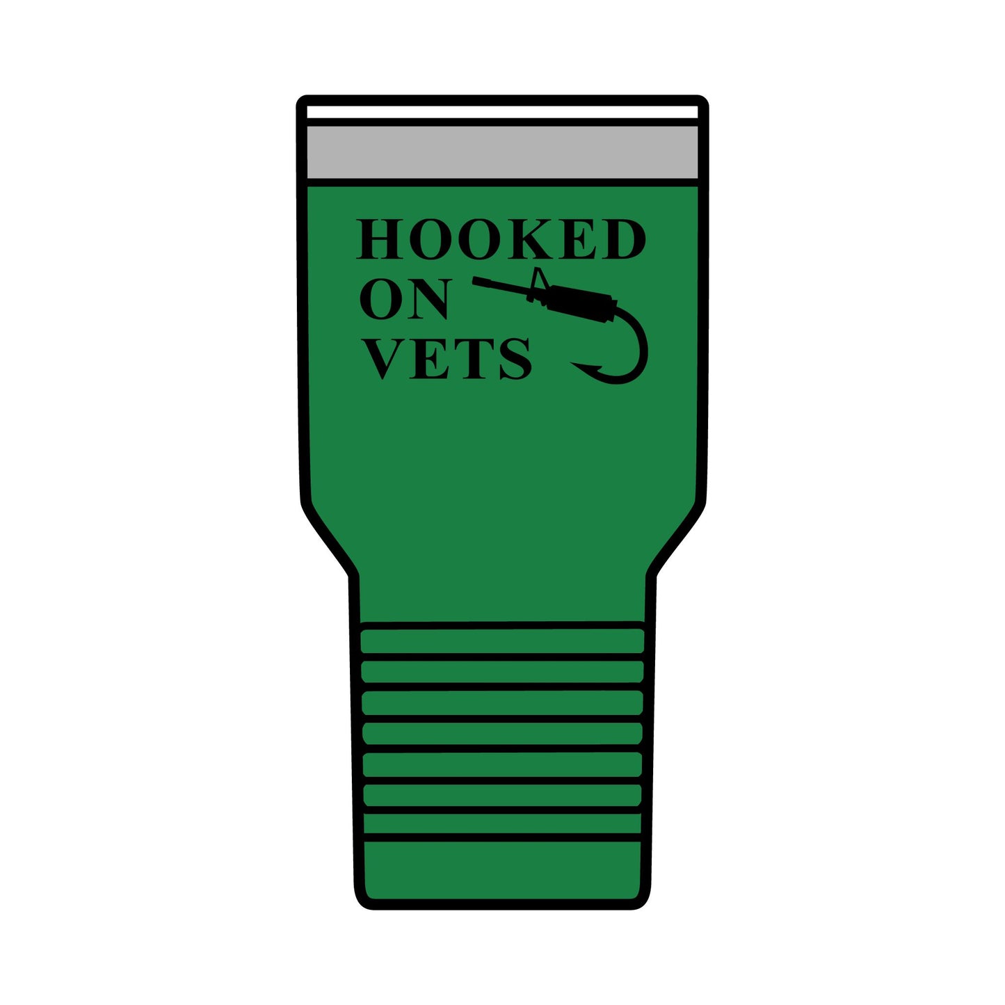 HOOKED ON VETS - 30oz Insulated Tumbler