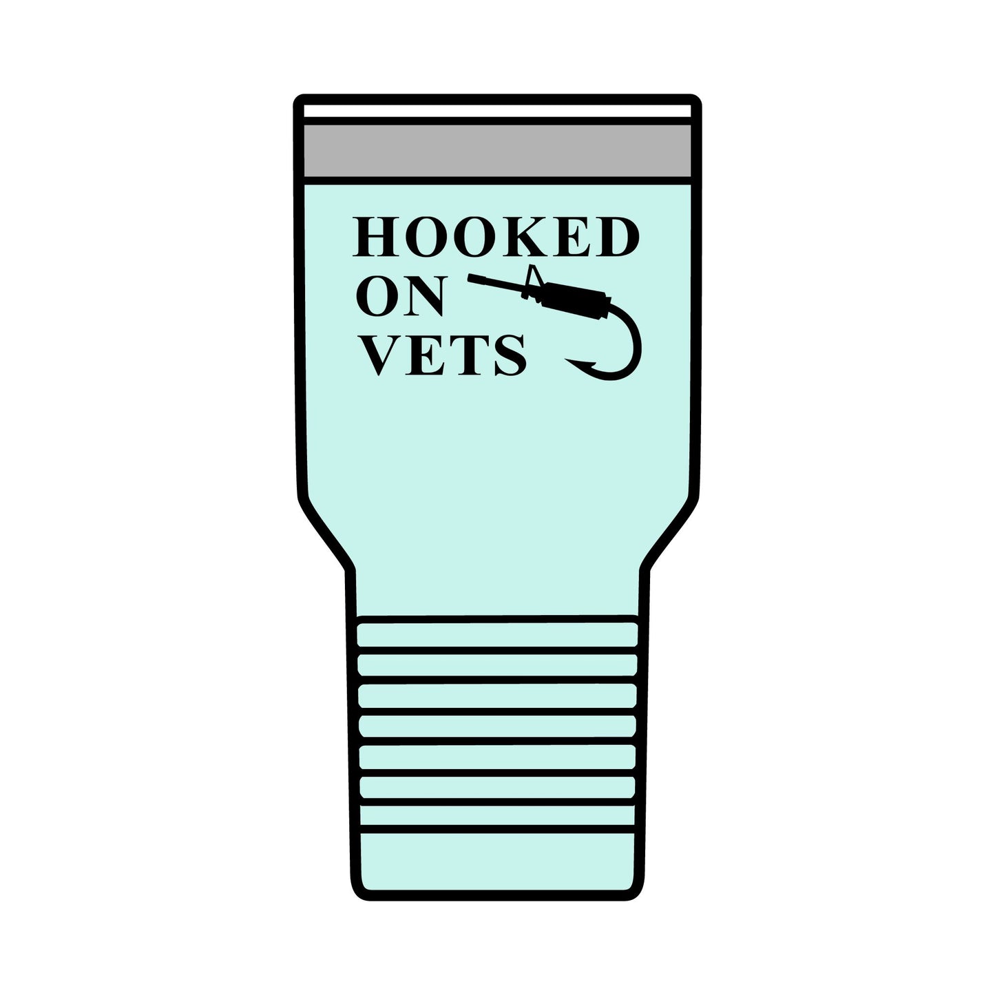 HOOKED ON VETS - 30oz Insulated Tumbler