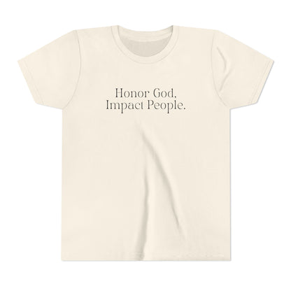 Youth - Premium T-shirt "Honor God, Impact People" - FAC Aurora
