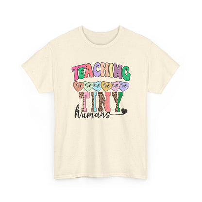 Teaching Tiny Humans T-Shirt - Cute Pastel Teacher Tee for Early Childhood Educators