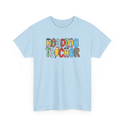Reading Teacher Colorblock T-Shirt- Fun School Staff Gift