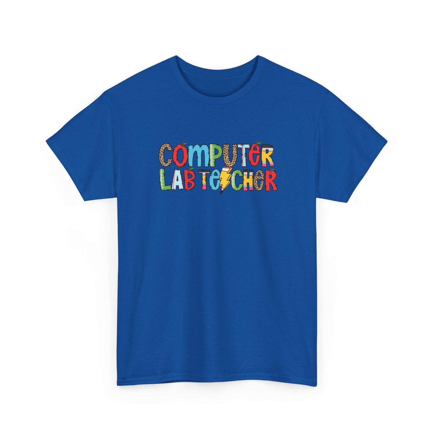 Computer Lab Teacher Colorblock T-Shirt- Fun School Staff Gift