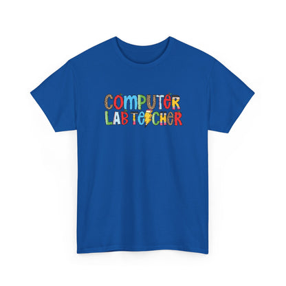 Computer Lab Teacher Colorblock T-Shirt- Fun School Staff Gift