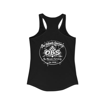 Women's Ideal Racerback Tank - Mariahs Full Circle Black & white