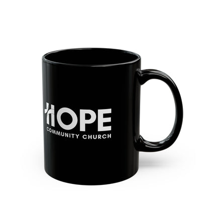 Hope Community Church Black Mug – Inspirational Church Coffee Cup 11oz