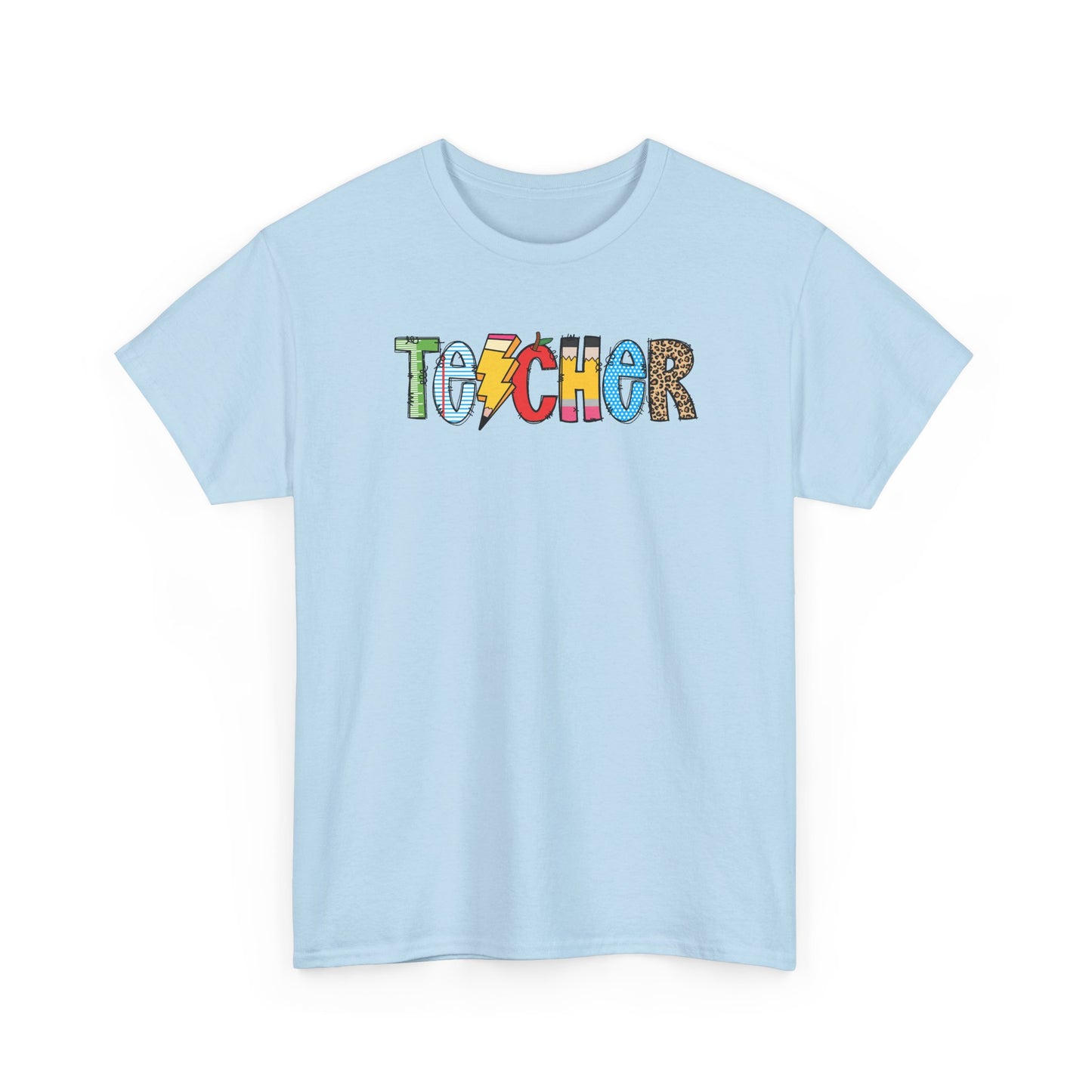 Teacher Colorblock T-Shirt- Fun School Staff Gift