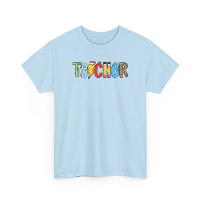 Teacher Colorblock T-Shirt- Fun School Staff Gift