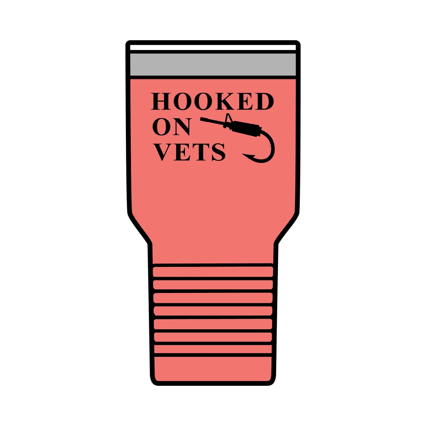 HOOKED ON VETS - 30oz Insulated Tumbler