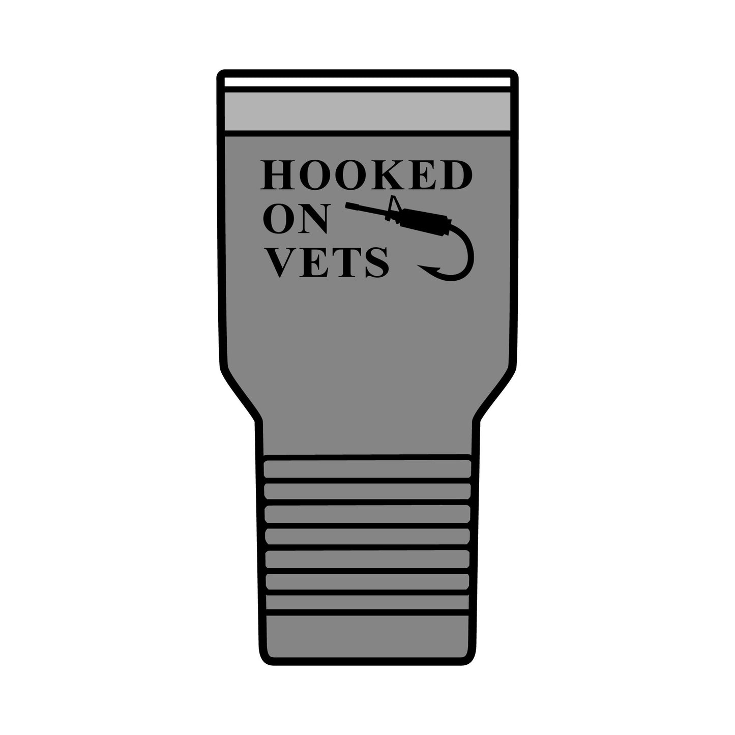 HOOKED ON VETS - 30oz Insulated Tumbler