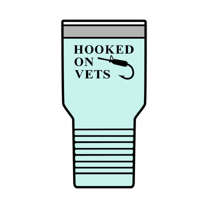 HOOKED ON VETS - 30oz Insulated Tumbler
