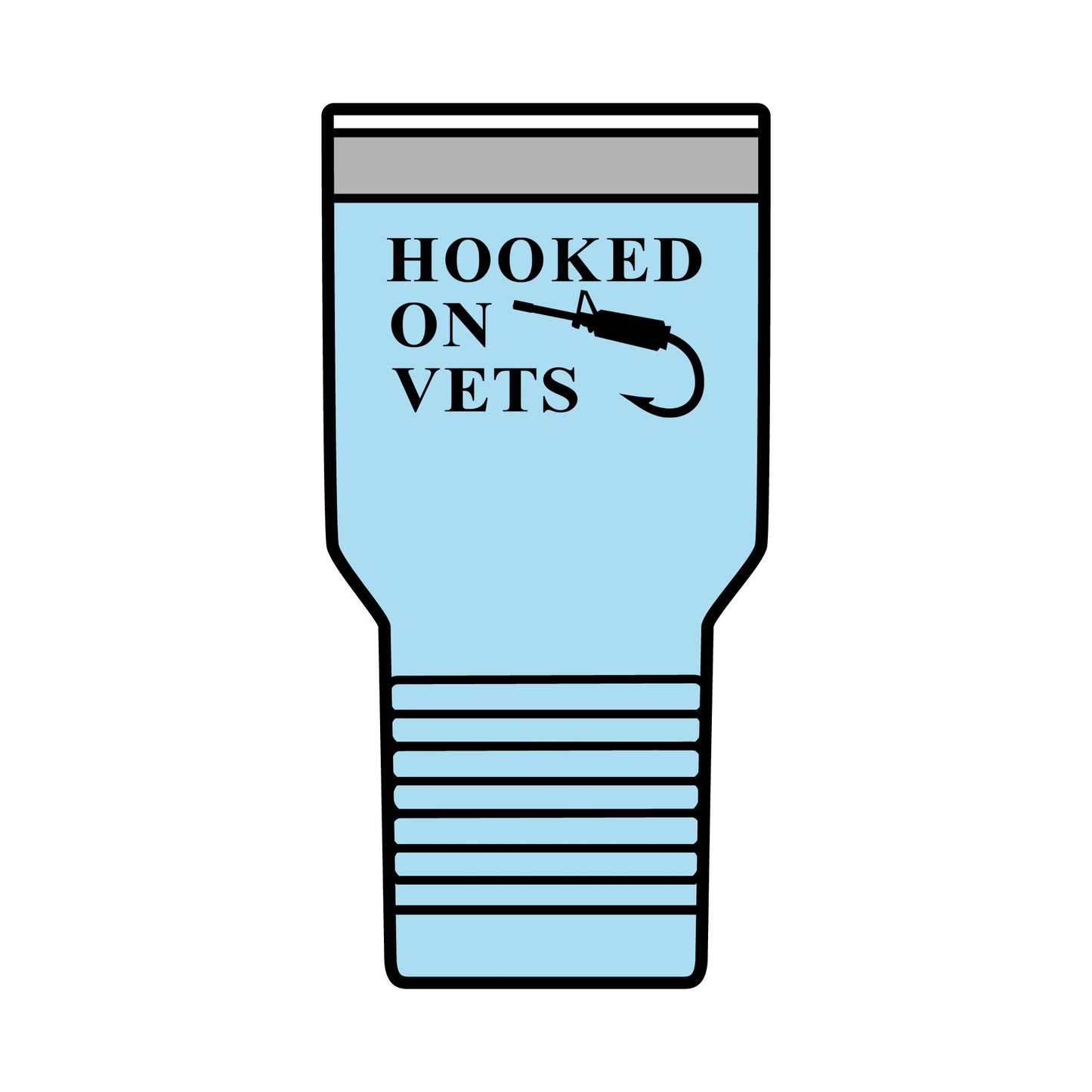 HOOKED ON VETS - 30oz Insulated Tumbler