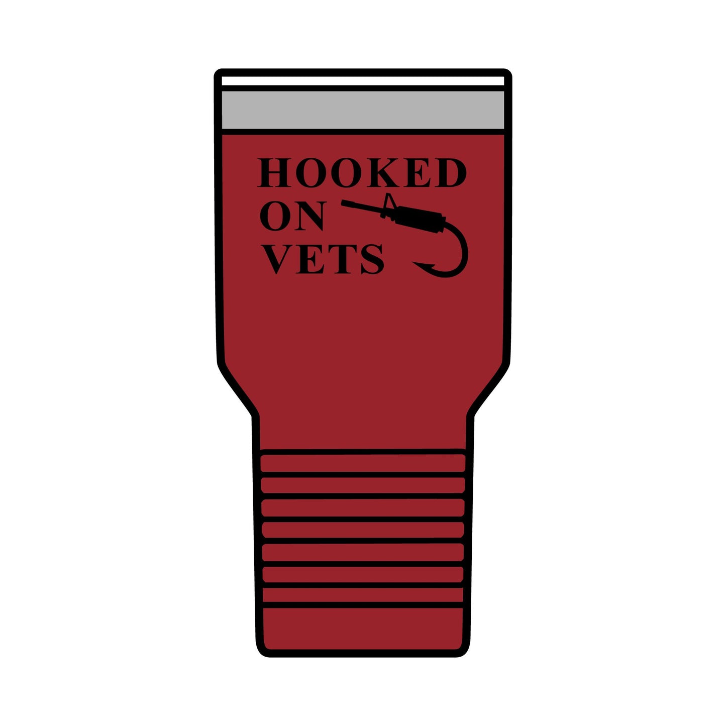 HOOKED ON VETS - 30oz Insulated Tumbler