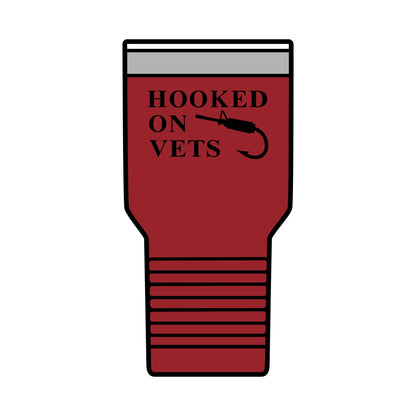 HOOKED ON VETS - 30oz Insulated Tumbler