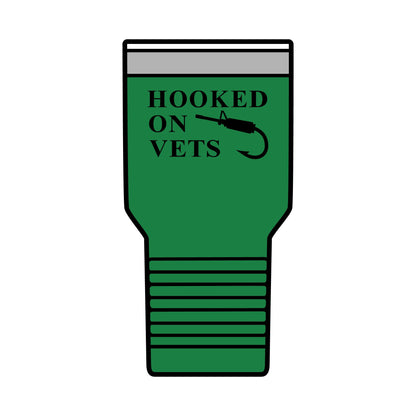 HOOKED ON VETS - 30oz Insulated Tumbler