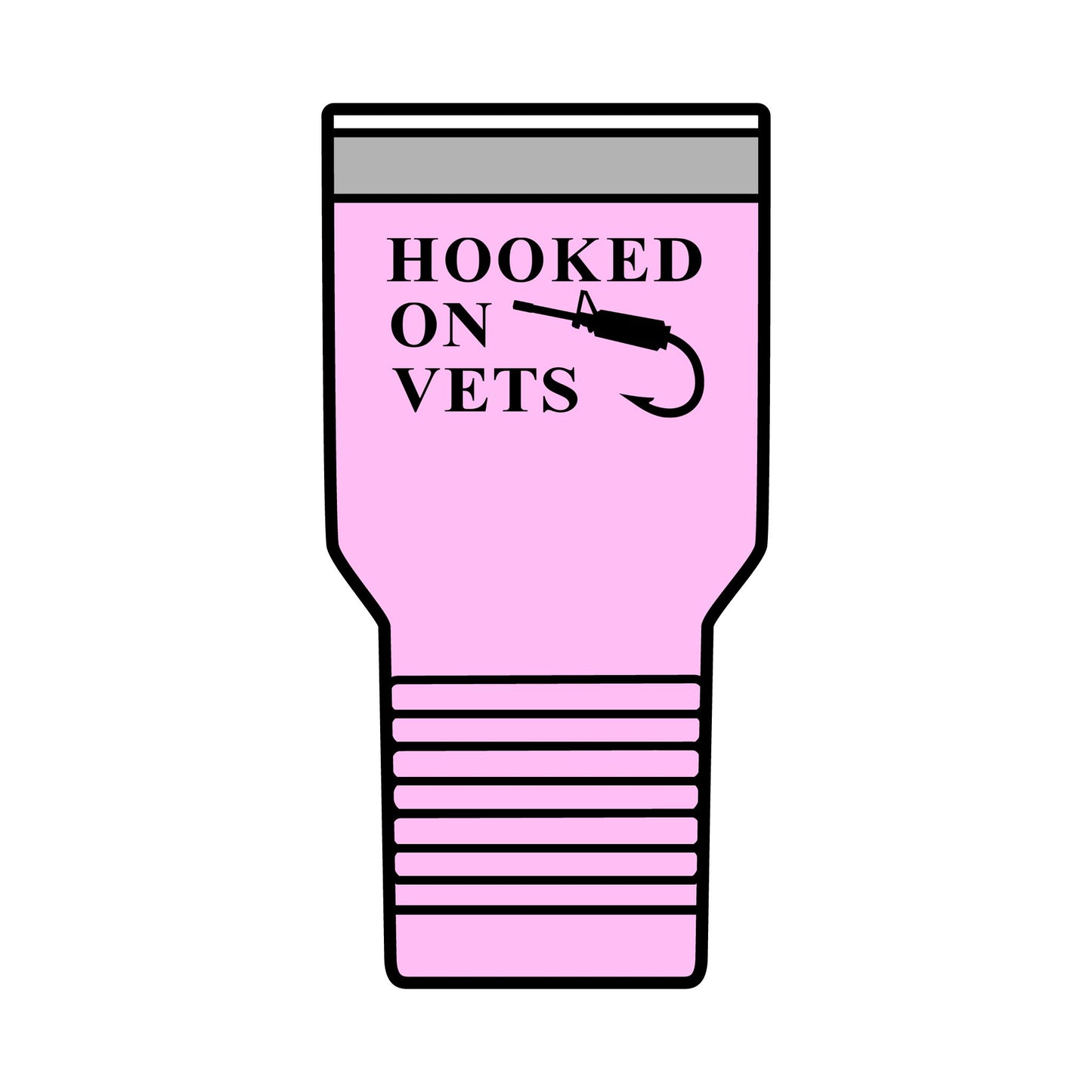 HOOKED ON VETS - 30oz Insulated Tumbler