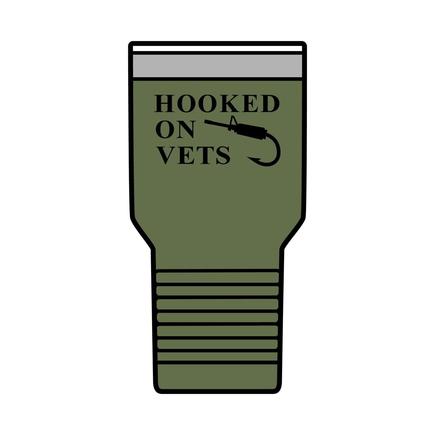 HOOKED ON VETS - 30oz Insulated Tumbler