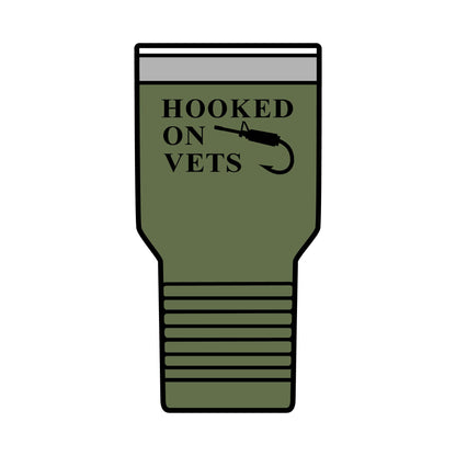HOOKED ON VETS - 30oz Insulated Tumbler