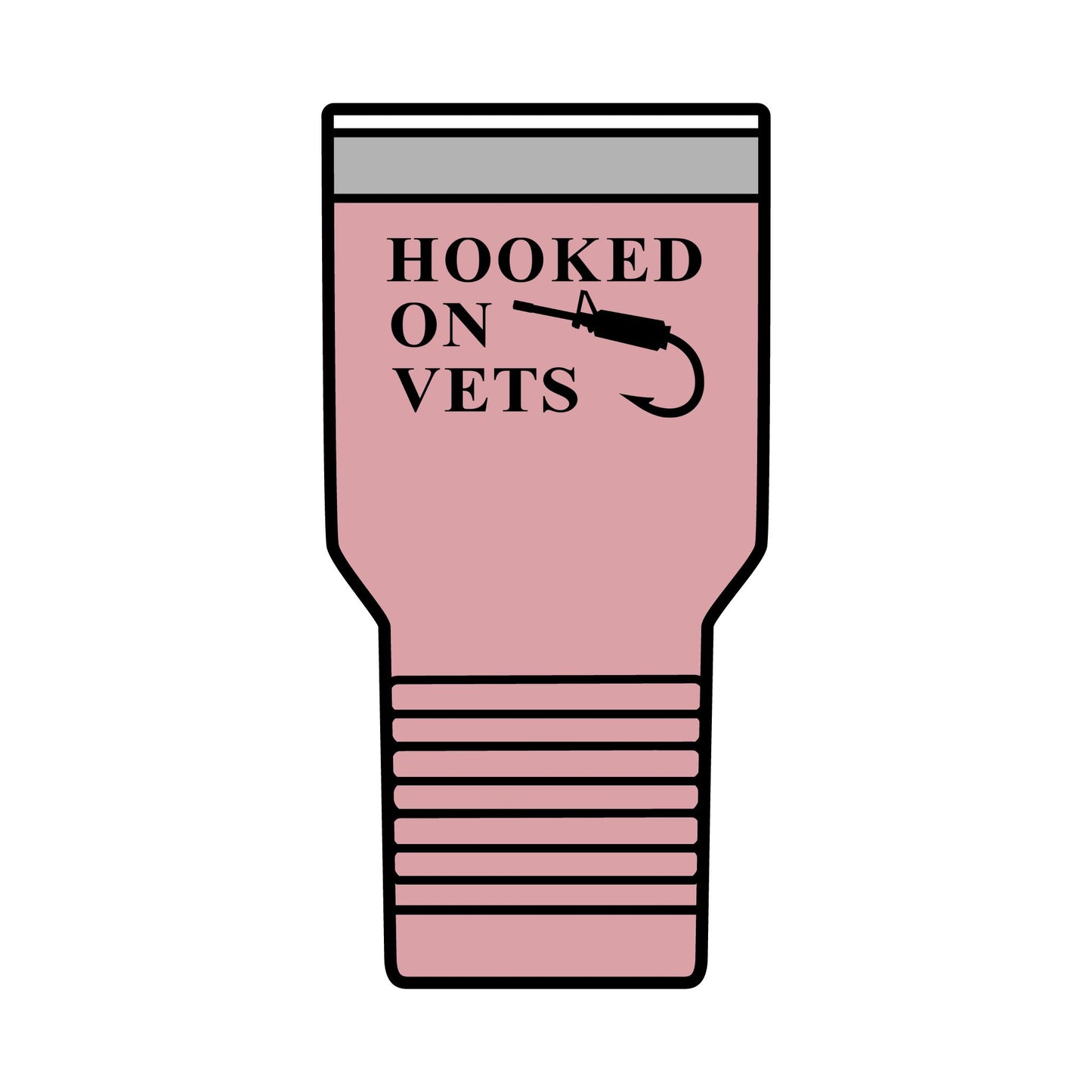 HOOKED ON VETS - 30oz Insulated Tumbler