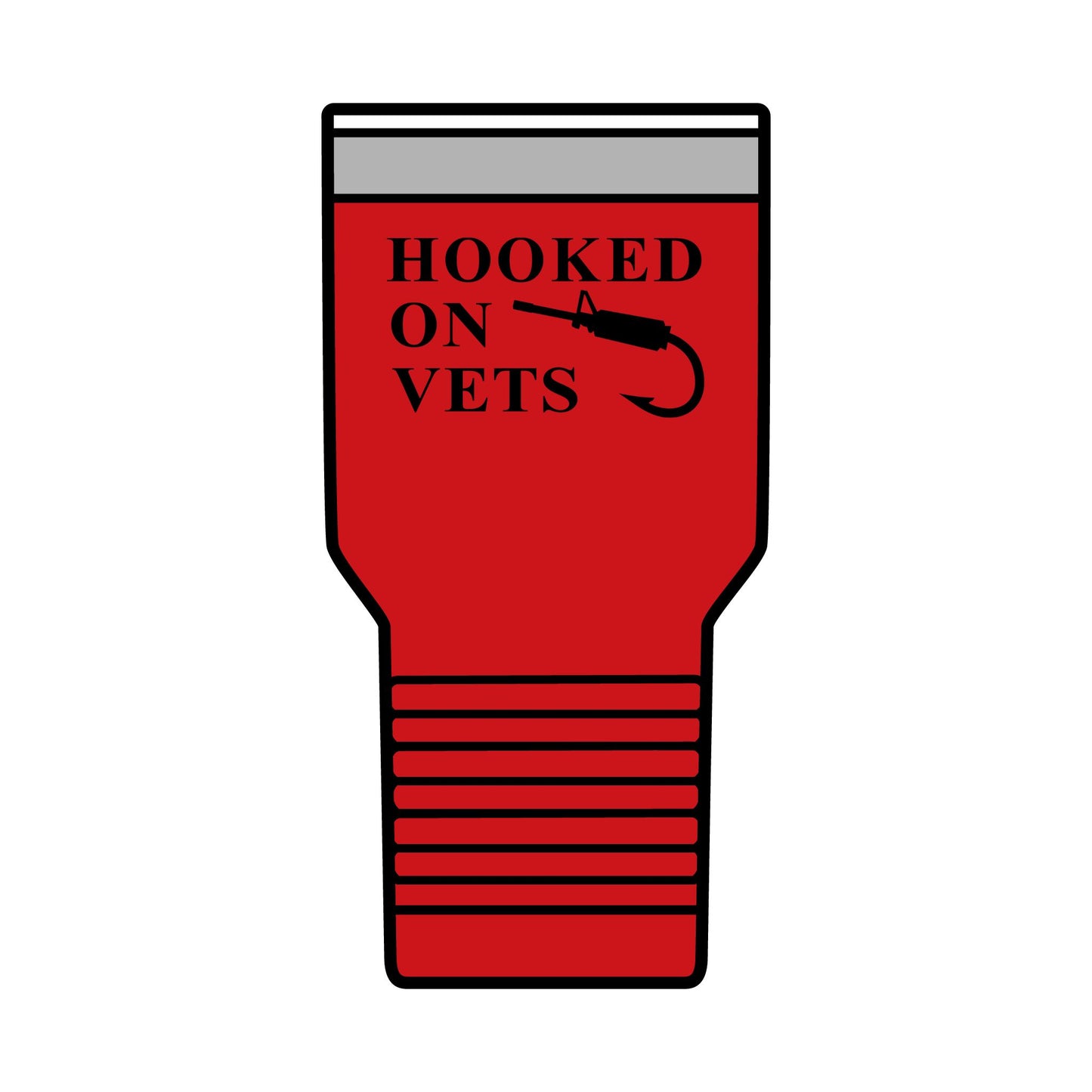 HOOKED ON VETS - 30oz Insulated Tumbler