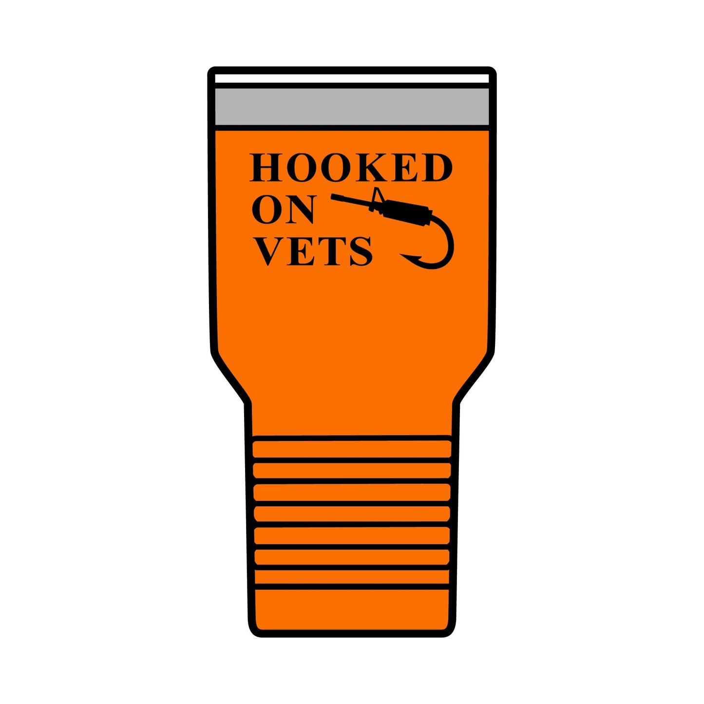 HOOKED ON VETS - 30oz Insulated Tumbler