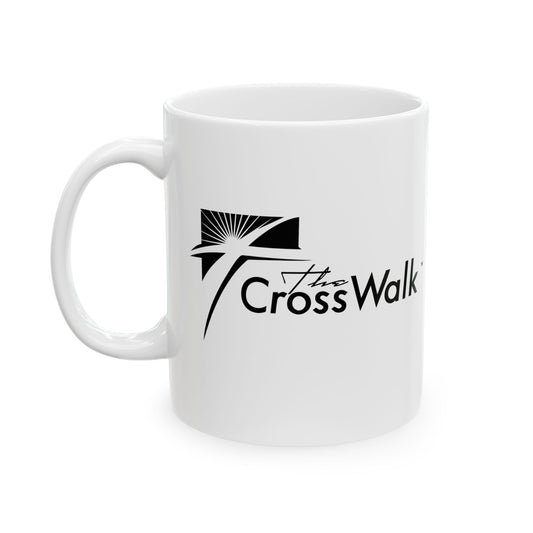 The Crosswalk Church White Mugs