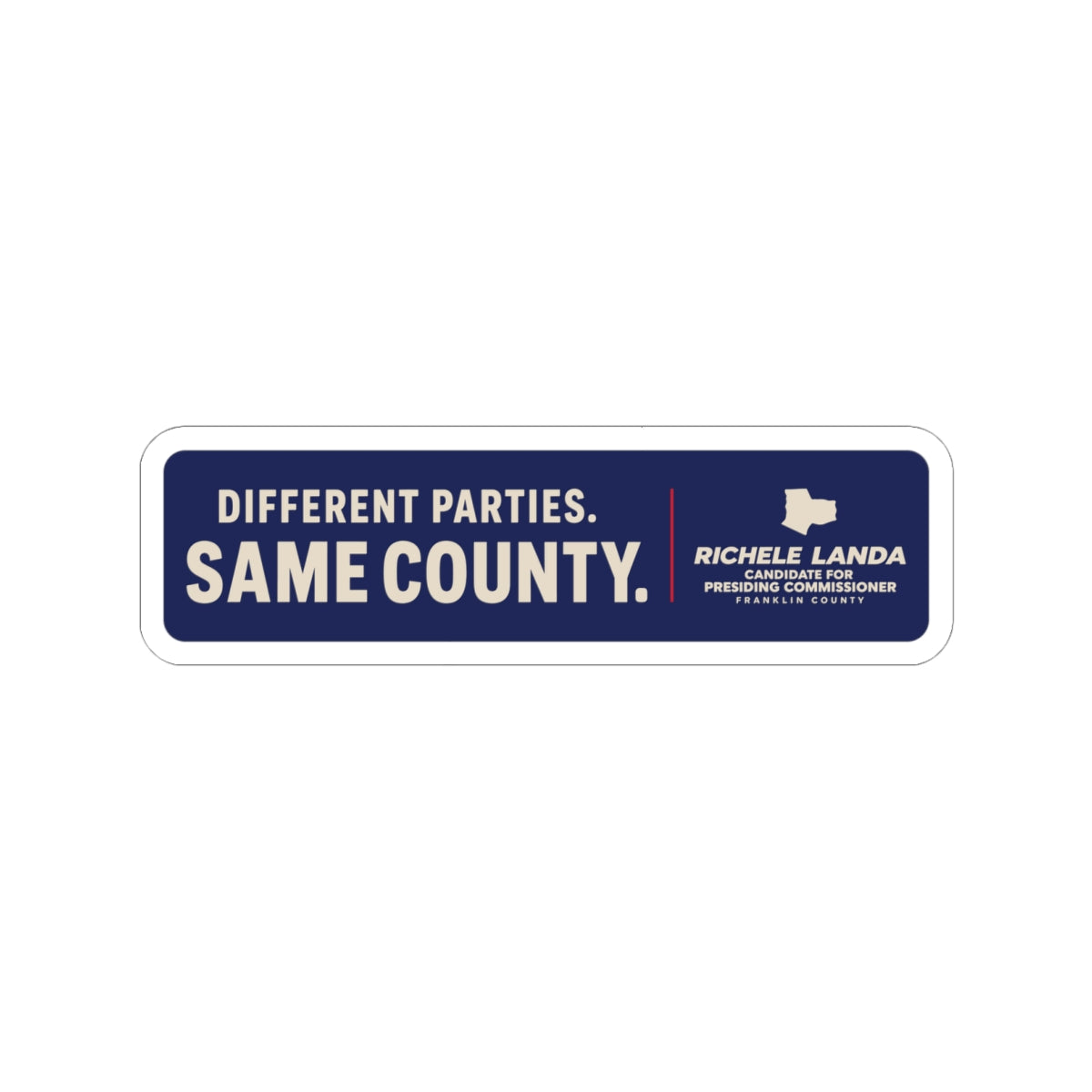 Regular Sticker - Different Parties- Same County
