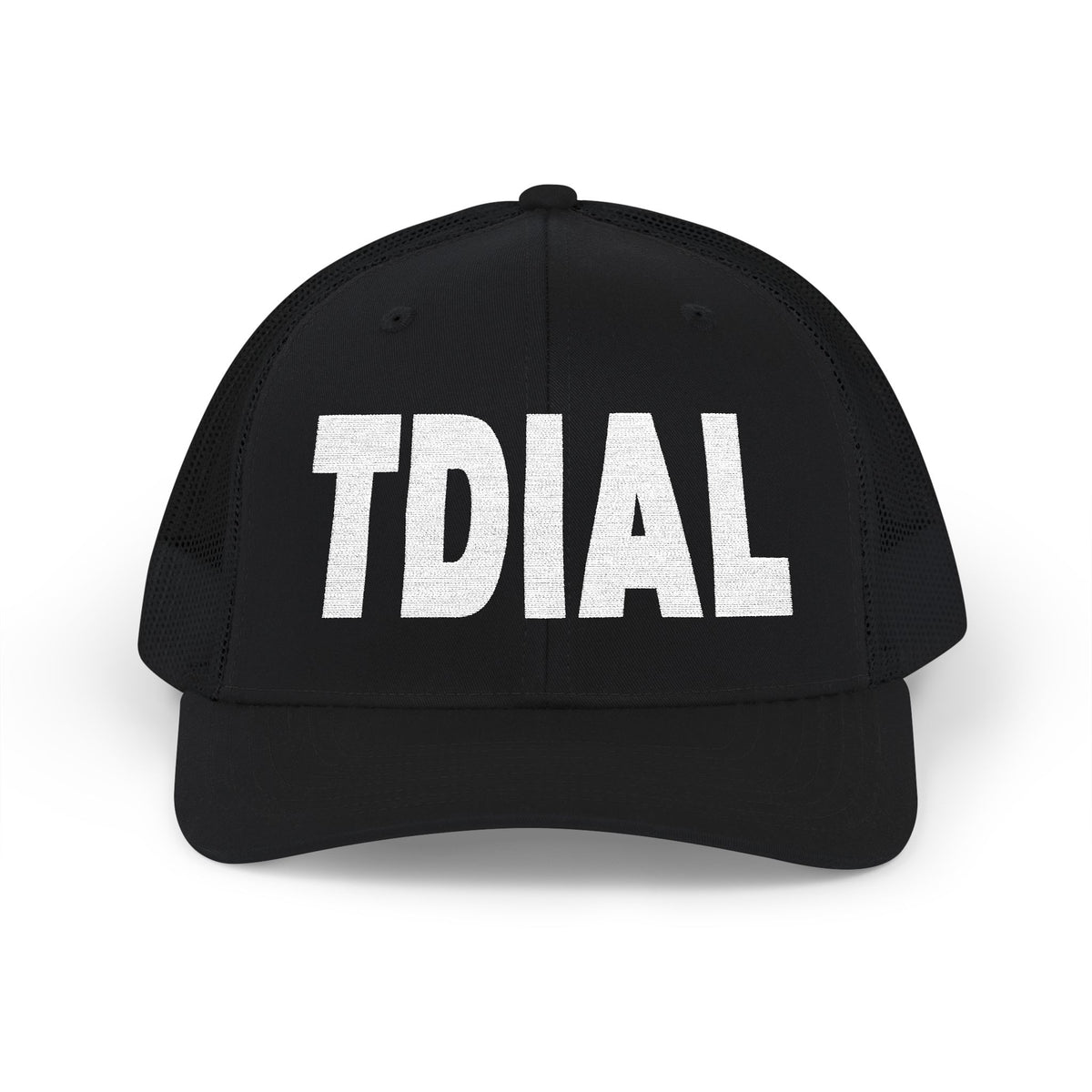TDIAL Black and White Trucker Cap